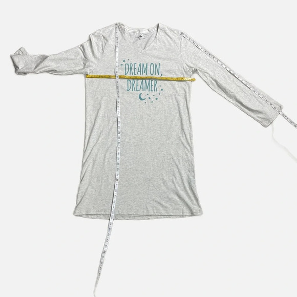 Indigo Women’s Night Shirt PJ Top Size M/L Dream On Dreamer Cotton Lounge Wear - Picture 8 of 9